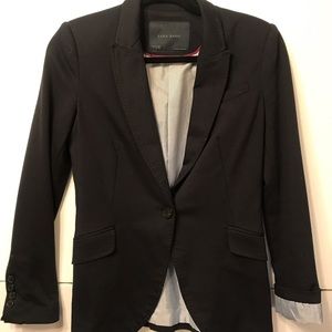 Zara NAVY cotton blazer